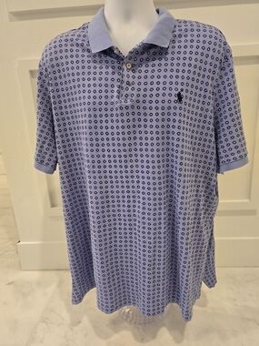 Ralph Lauren Lavender Blue Printed Polo
